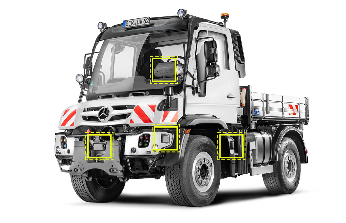 Unimog mit GSR Sensoren